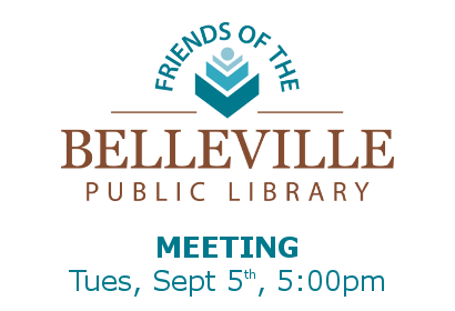 Friends of the Belleville Public Library Meeting Tuesday, September 5th at 5:00 pm
