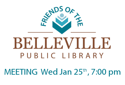 Friends of the Belleville Public Library meeting Wednesday January 25th at 7:00 pm