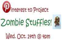 pinterest to project zombie stuffies wednesday october 14th at 4pm