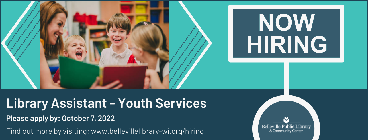 Now Hiring: Library Assistant - Youth Services