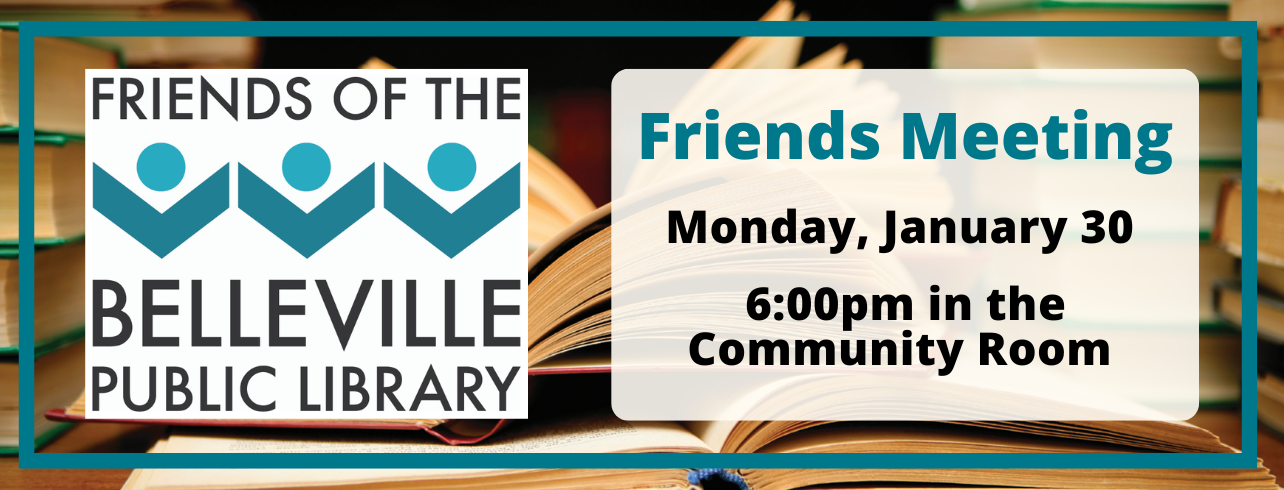 Friends of the Library Meeting on Monday, January 30 at 6:00pm