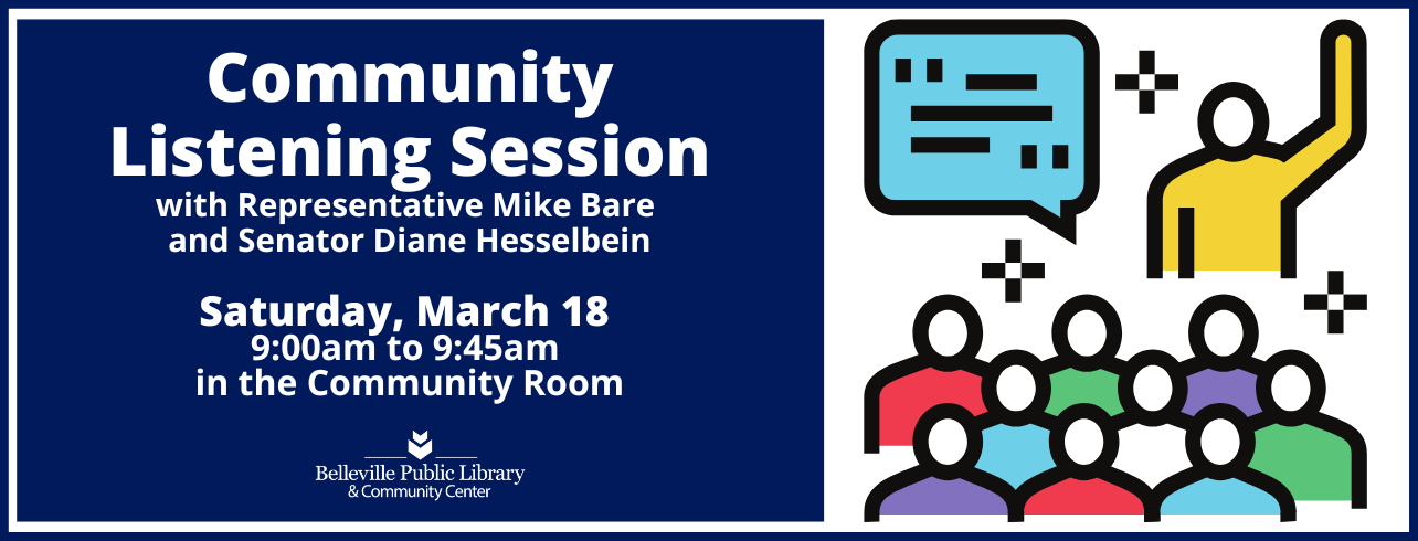 Community Listening Session on Saturday, March 18 at 9:00am