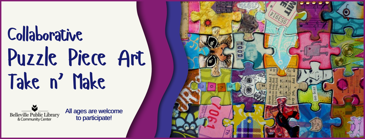 Collaborative Puzzle Piece Art Take n' Make