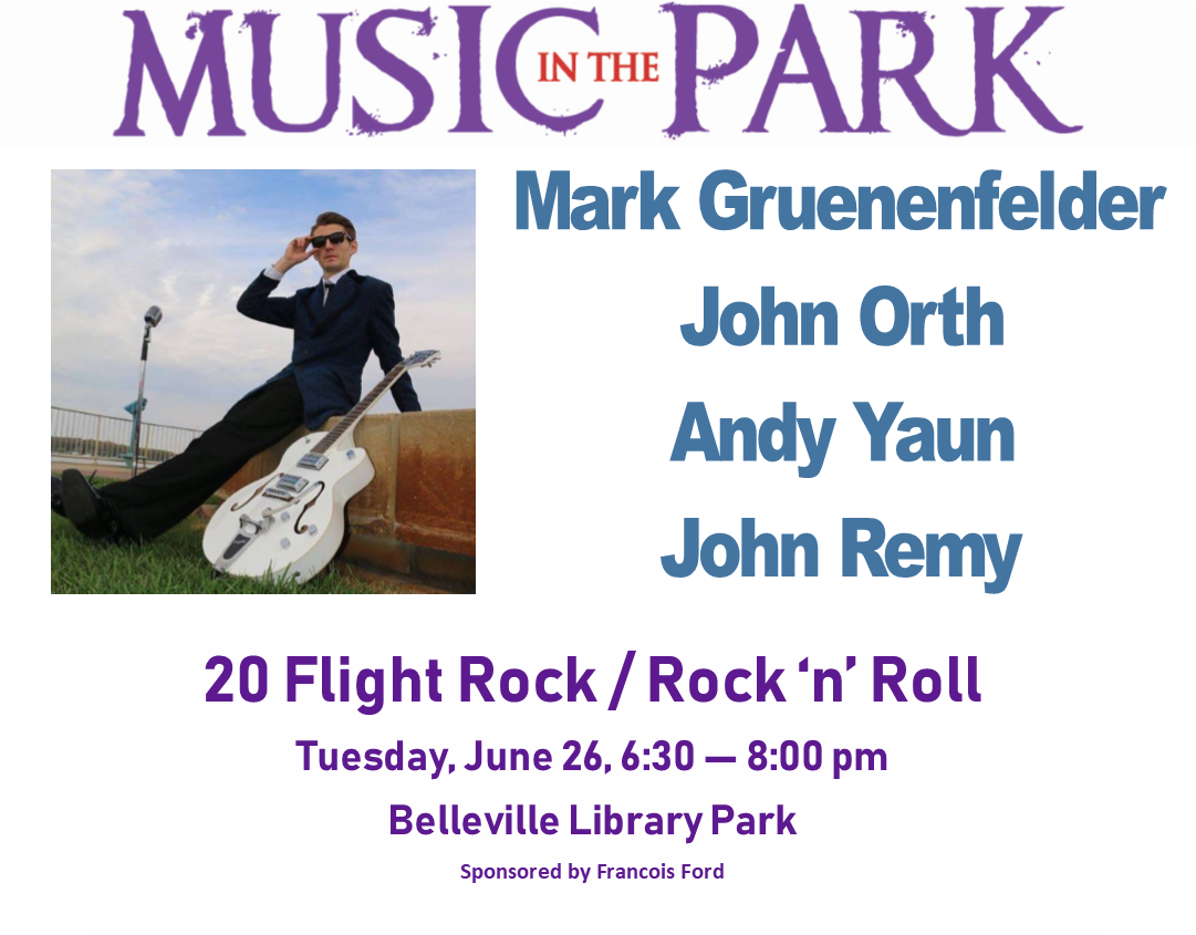 20 Flight Rock, June 27 (Rain Date), 6:30 pm in Library Park