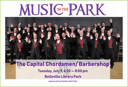 Capital Chordsmen MITP July 9, 2019 at 6:30 pm, Library Park