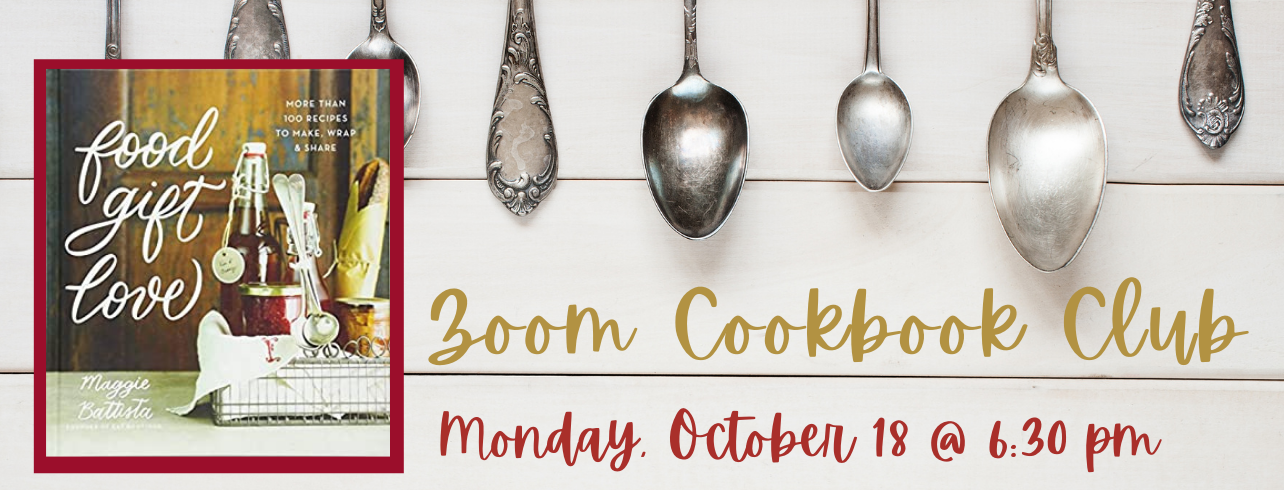 Zoom Cookbook Club, October 18 at 6:30 pm