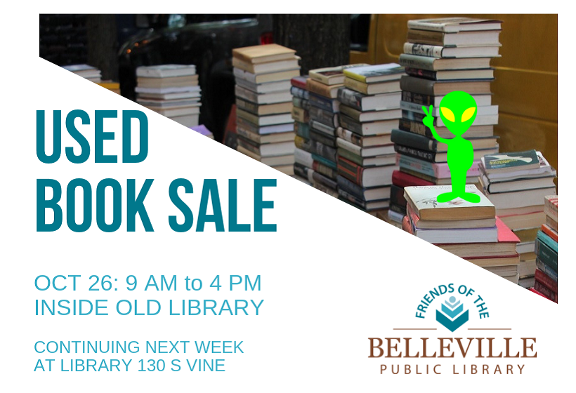 Used Book Sale, Saturday, October 26, 2019 from 9:00 am - 4:00 pm inside Old Library