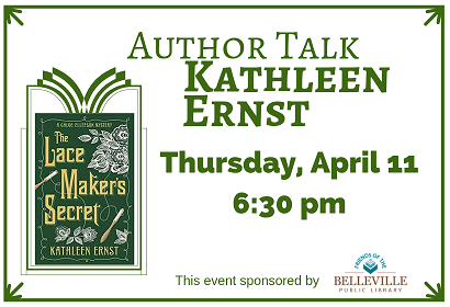 Author Talk with Kathleen Ernst Thursday, April 11, 2019 at 6:30 pm